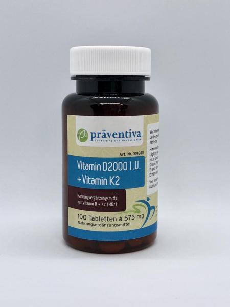 Vitamin D 2000IE + Vitamin K2 (100)